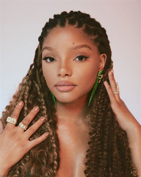 Halle, 23, was seen sitting in the audience at a Gucci fashion show in Italy. . Halle bailey porn